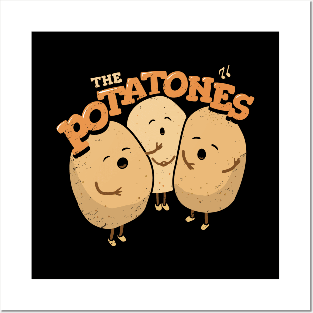 The Potatones - Veggie Pun Singing Trio Wall Art by propellerhead